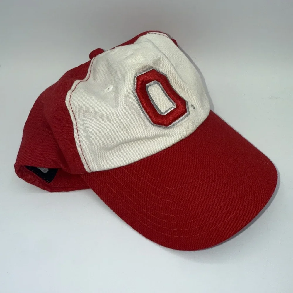 Ohio State Buckeyes Hat Cap Strap Back Red White Mens NCAA Football‎ Starter